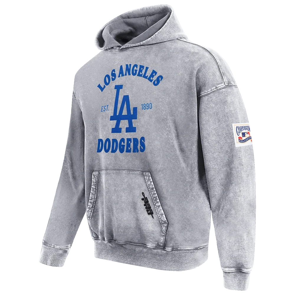 Pro Standard Dodgers First Team Pullover Hoodie - Washed Grey