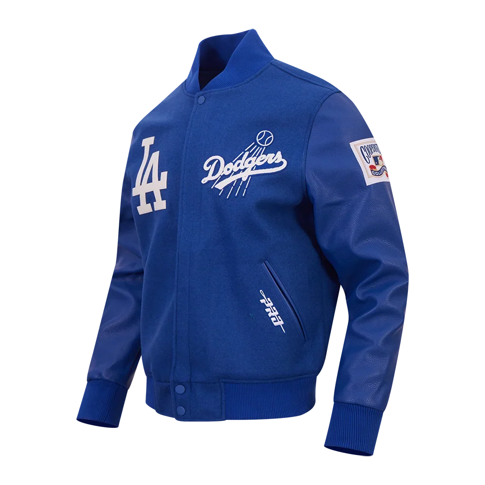 Pro Standard Los Angeles Dodgers First Team Wool Varsity Jacket - Dodger Blue