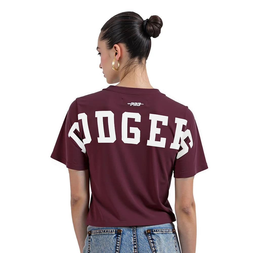 Pro Standard Womens LA Dodgers Wingspan Boxy Tee  - Wine