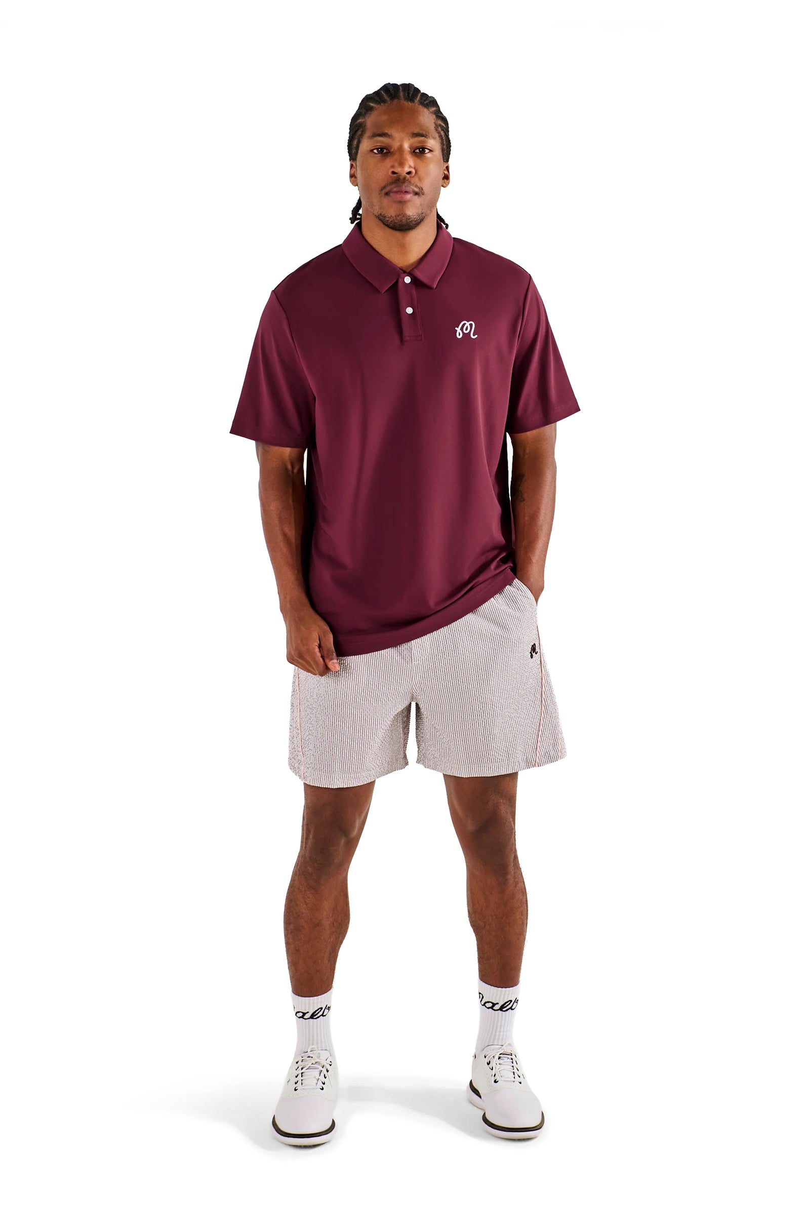 Malbon Fairway Polo - Raspberry Truffle