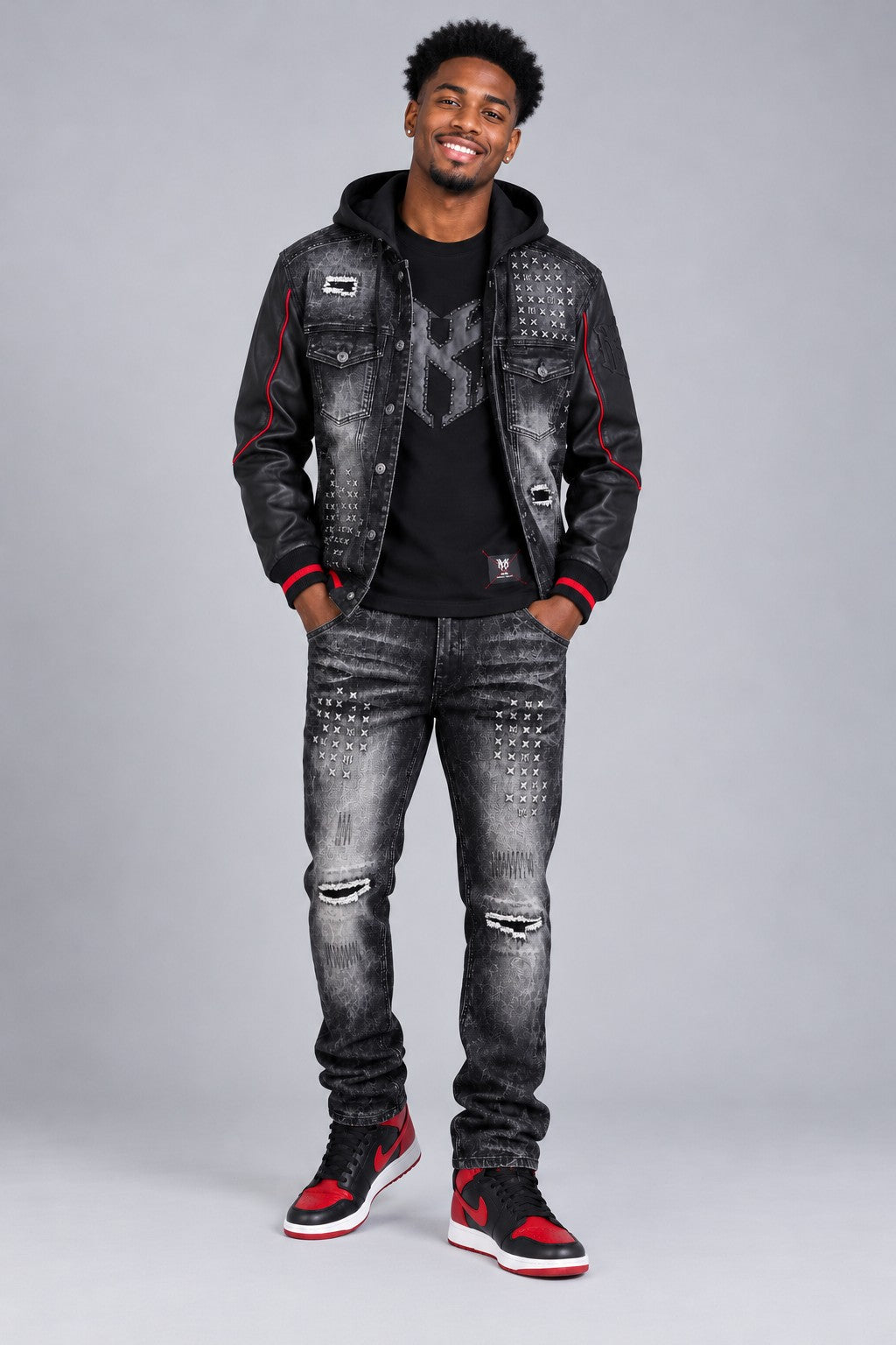 M1621 Porada Denim Jeans - Black