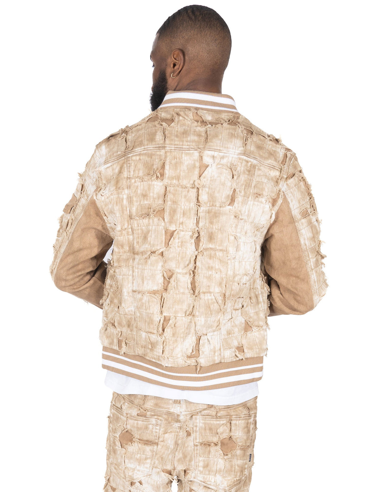 Makobi Positano Jacket, Khaki, worn by model, front view
