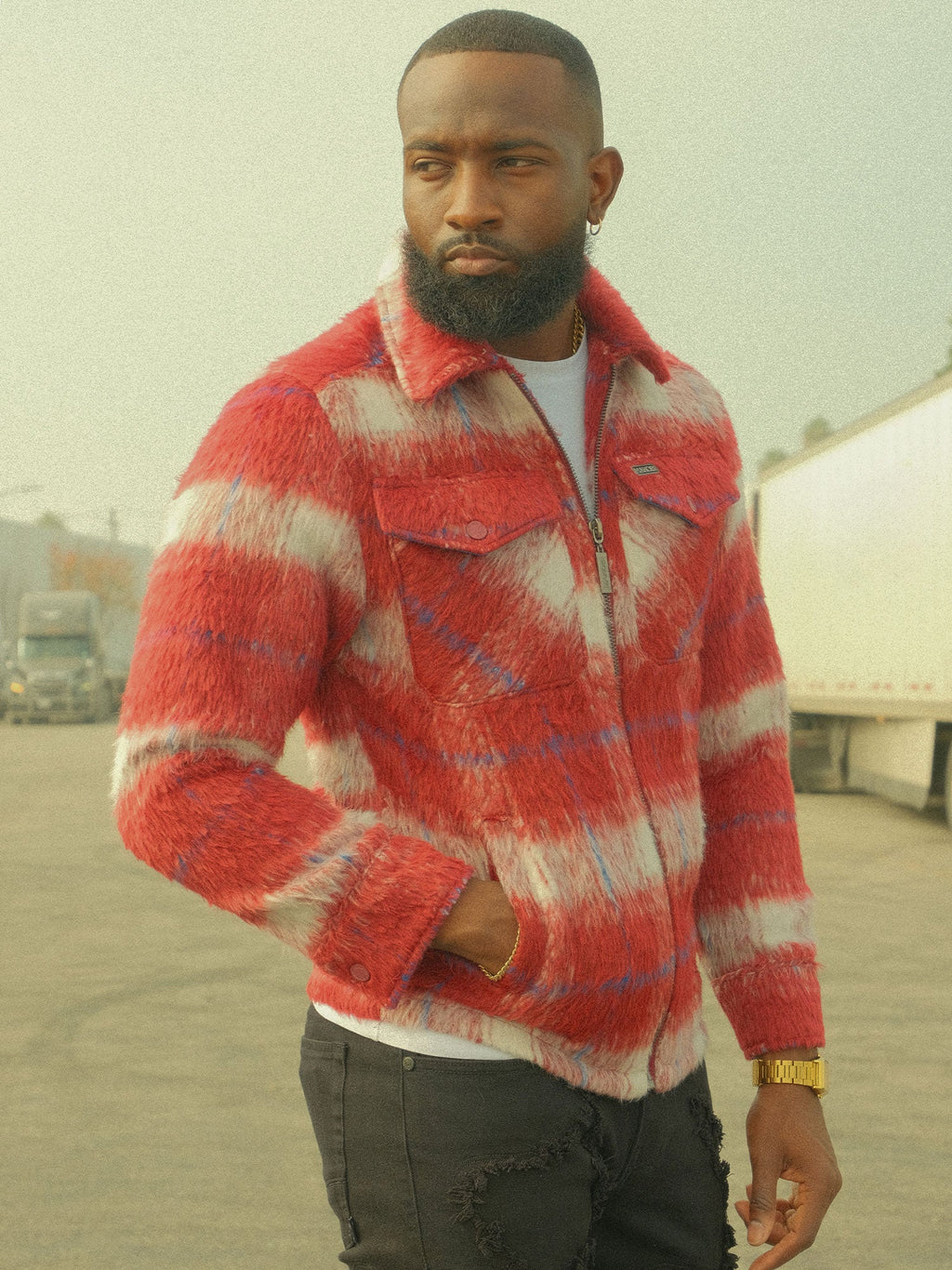 Wool Jacket | M1058 Gabana 26 Shacket - Burgundy