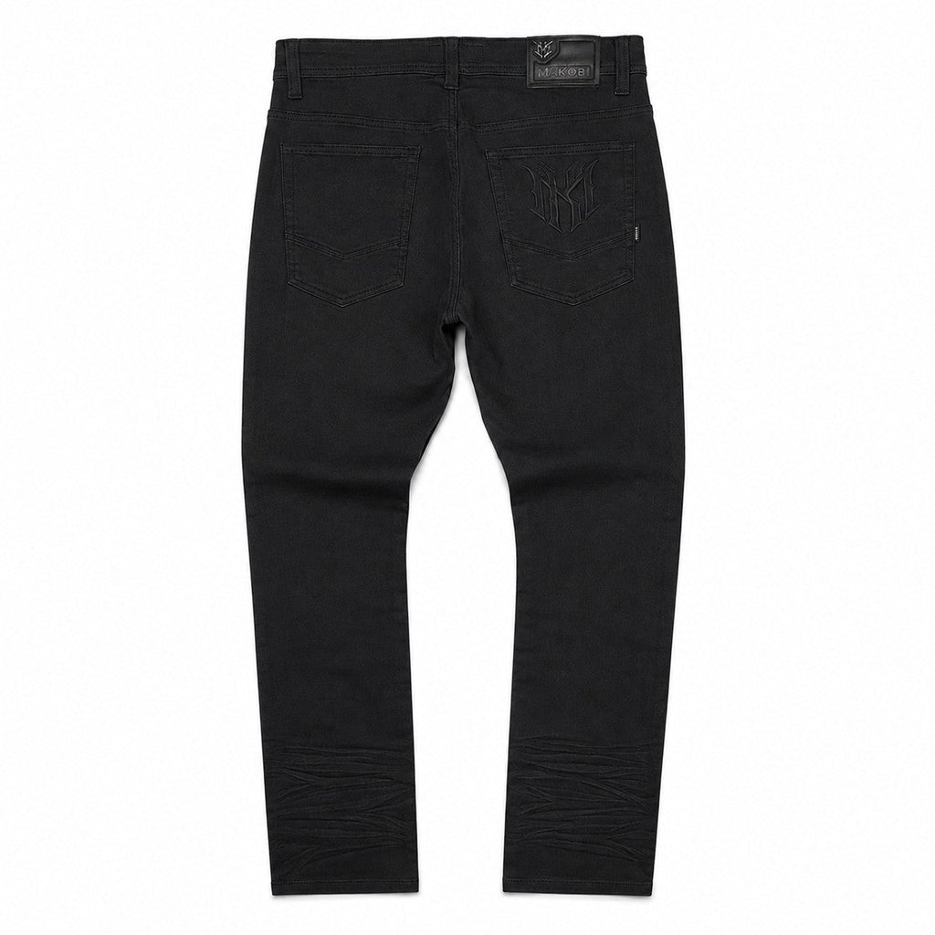 M1609 Manicini Twill jeans - Black-Black