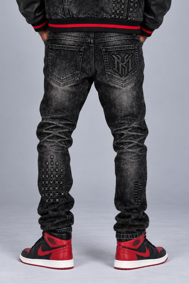 M1621 Porada Denim Jeans - Black