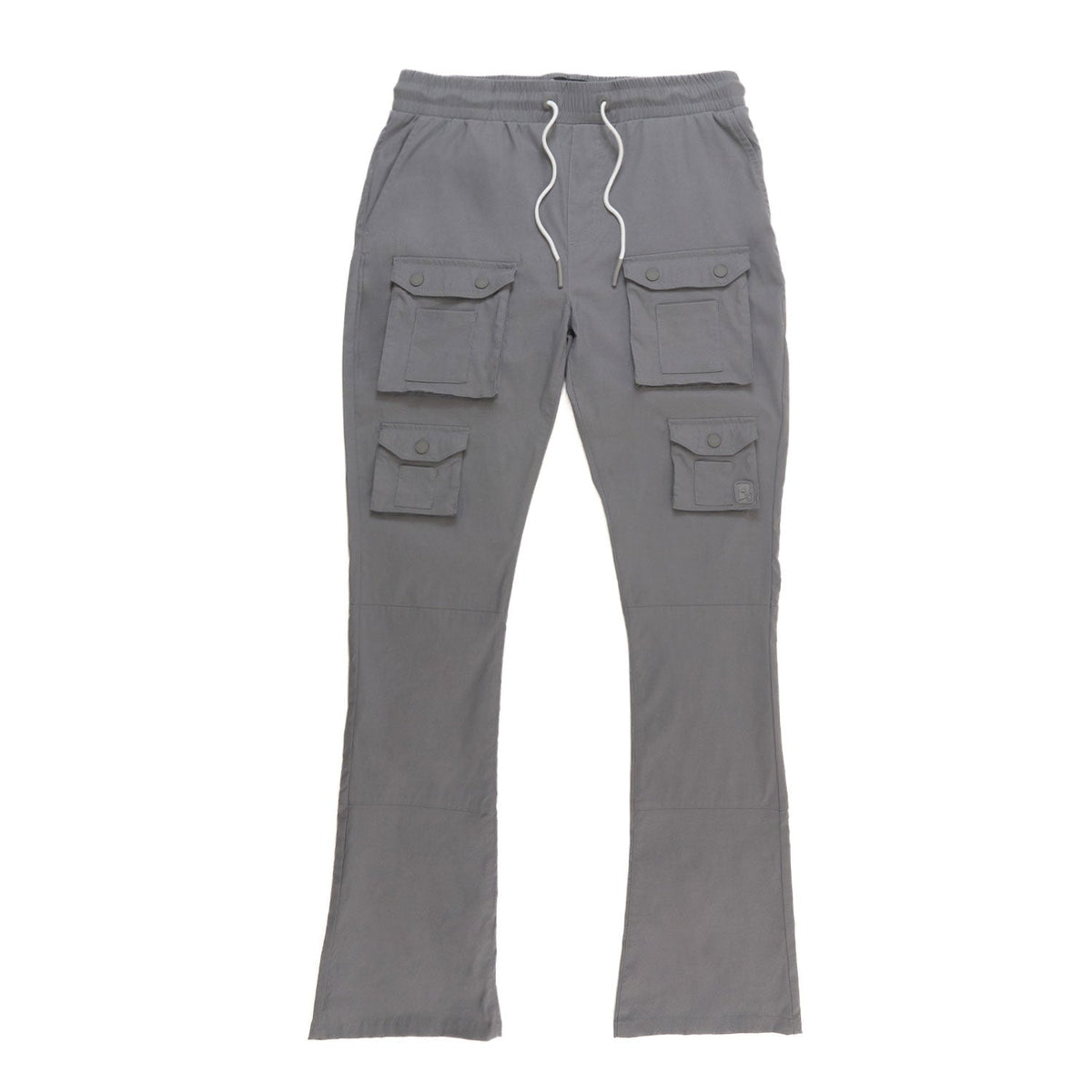 Makobi Colton 34” Stack Nylon/Spandex Sweat Pants in Dark Gray, product photo