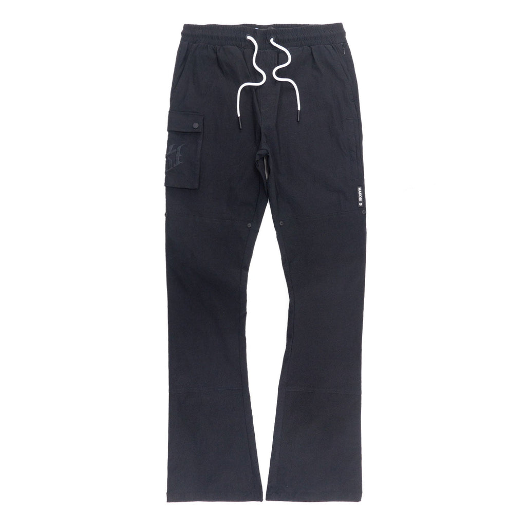 Nylon Pants | M1634 Adorni Stacked - Black