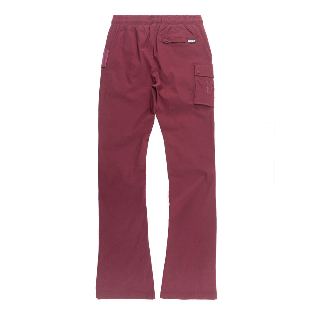 Nylon Pants | M1634 Adorni Stacked - Burgundy