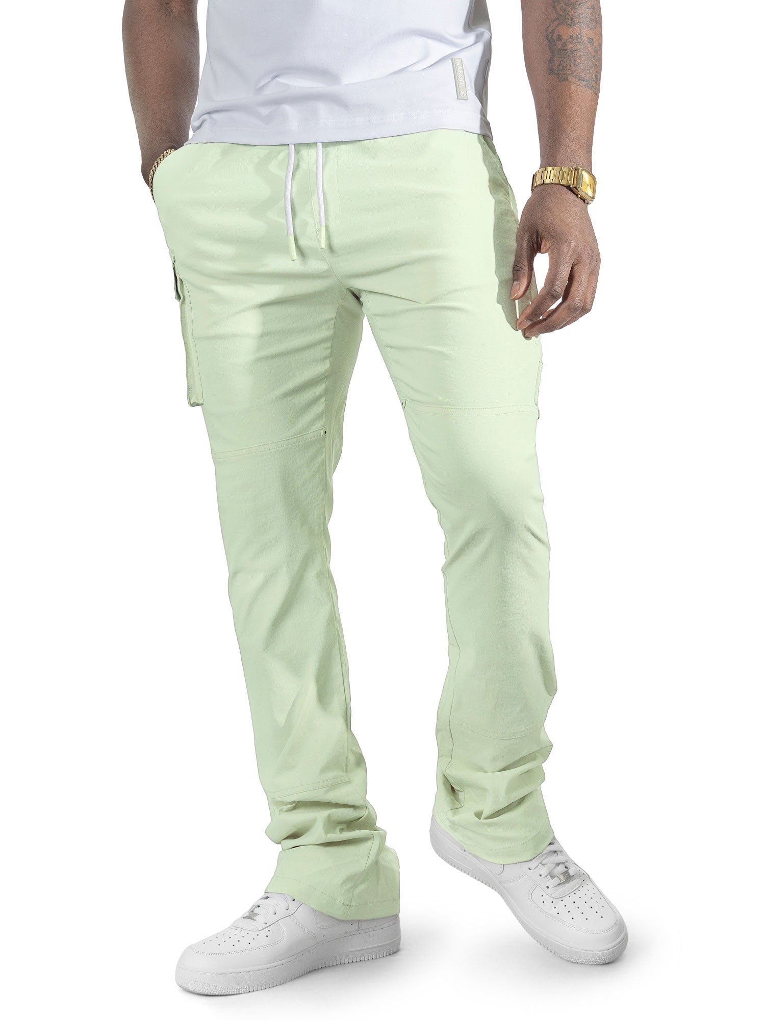 Nylon Pants | M1634 Adorni Stacked - Kiwi