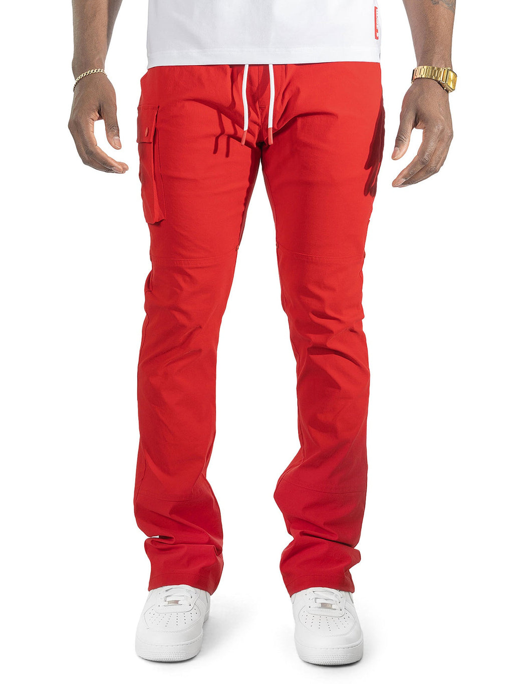 Nylon Pants | M1634 Adorni Stacked - Red
