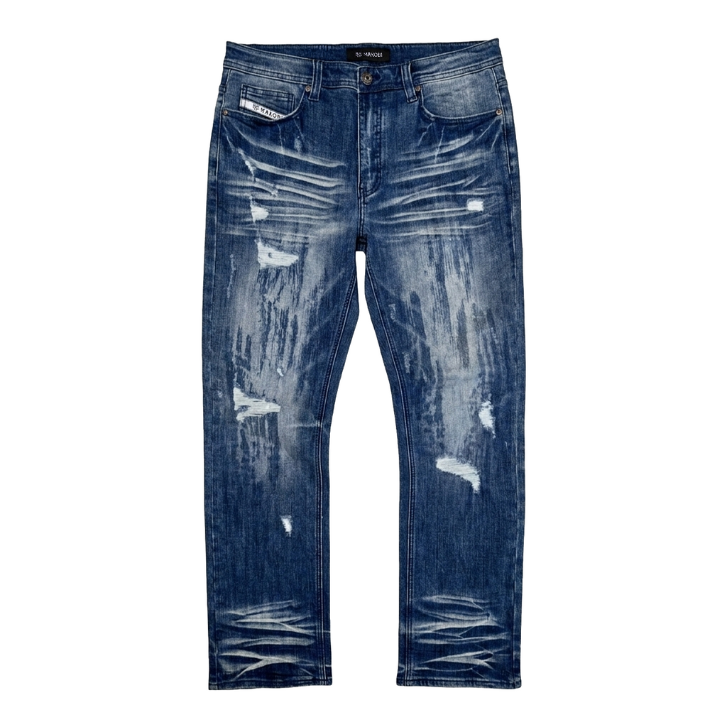 M1647 Jevanni Straight Cut Jeans - Dark Wash