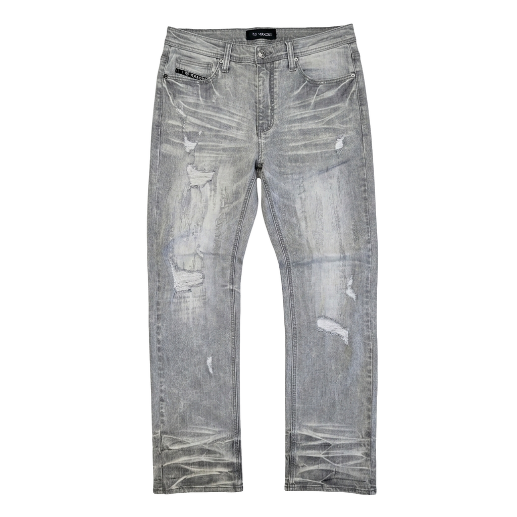 M1647 Jevanni Straight Cut Jeans - Gray