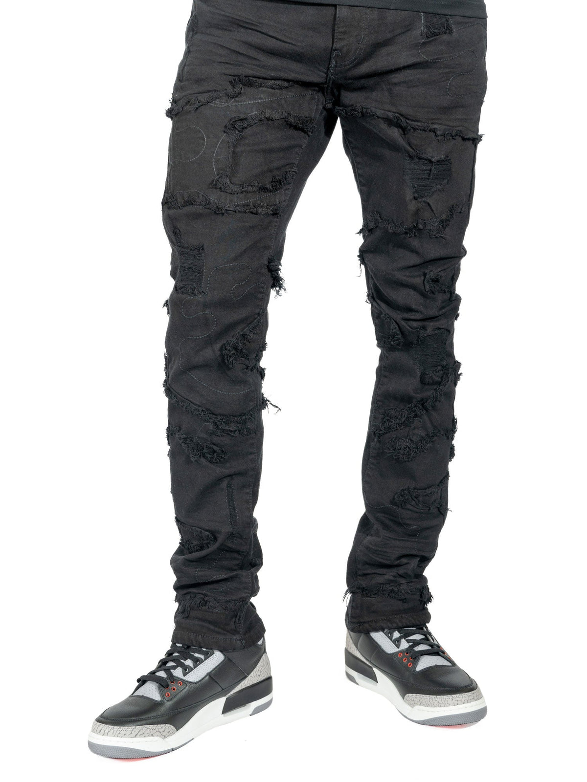 Makobi Amato Jeans in Black, front view