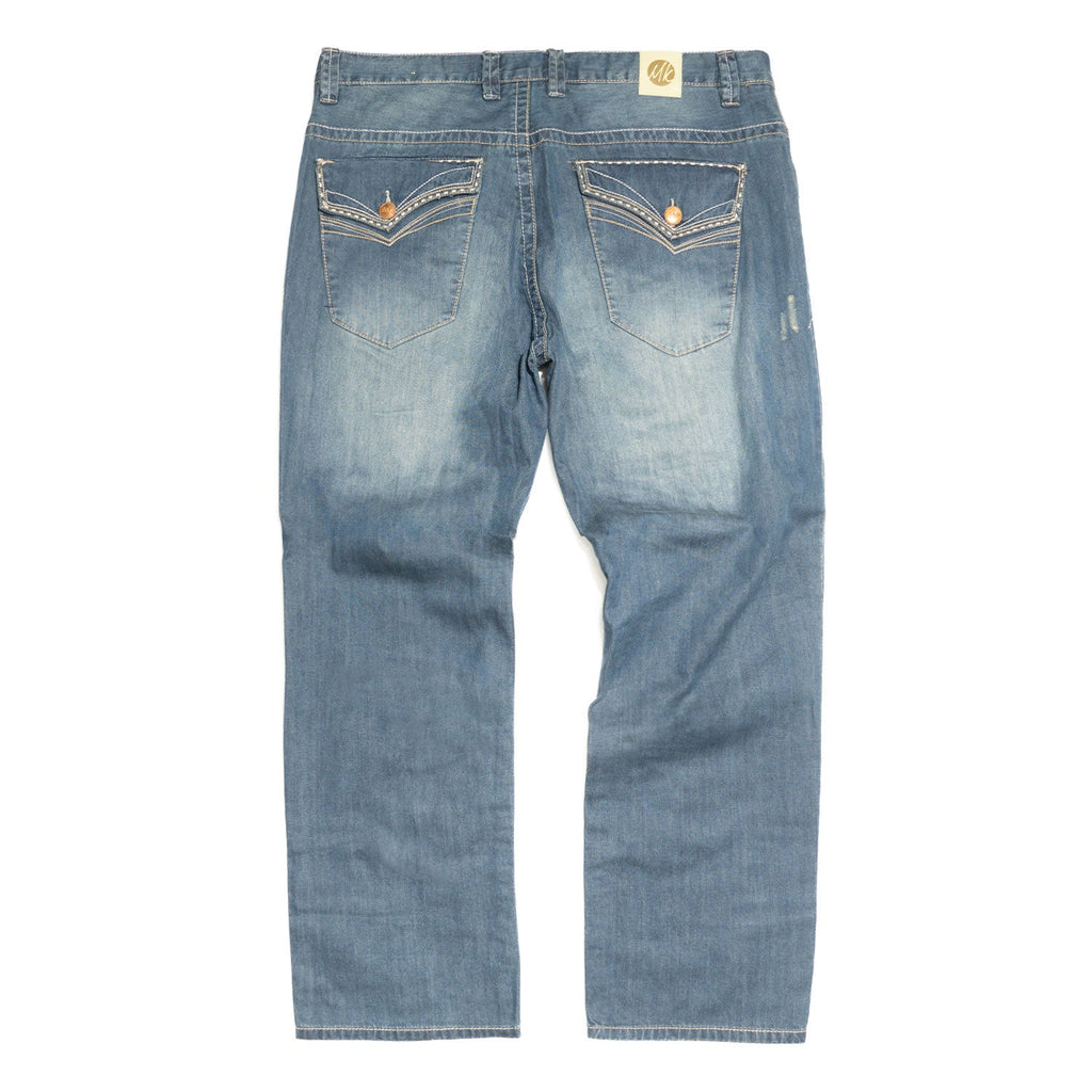 Jeans | M1826 Makobi Premium Washed Pants - Medium Blue
