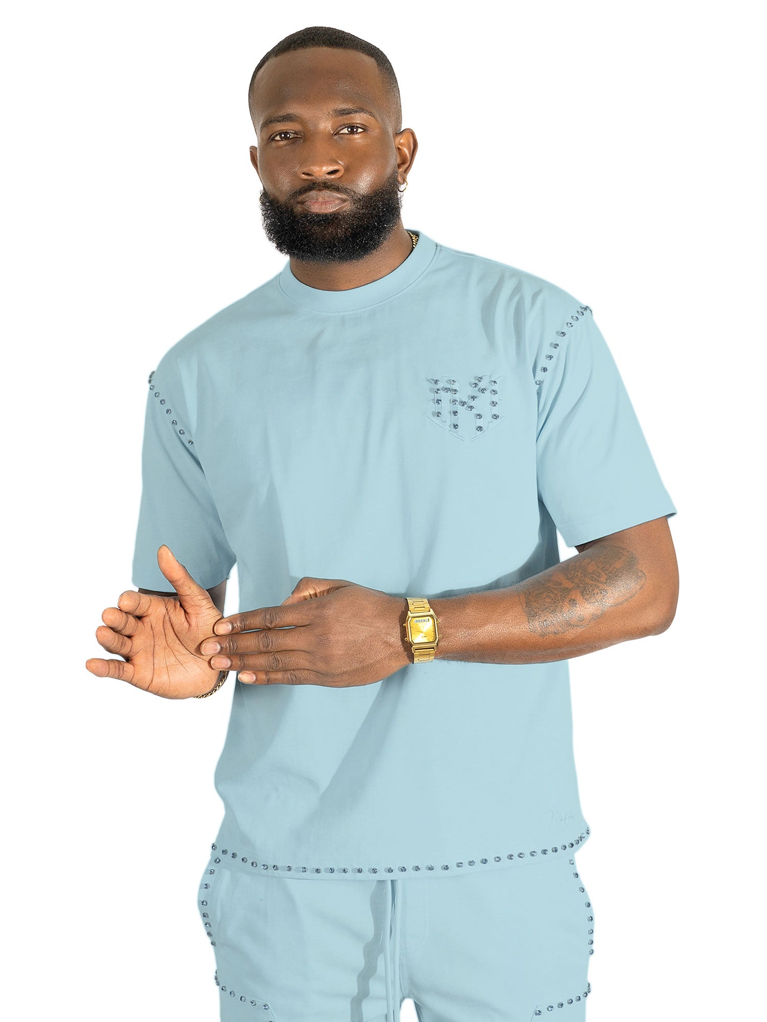 Set | M183 Prada Jersey Short Set - Blue