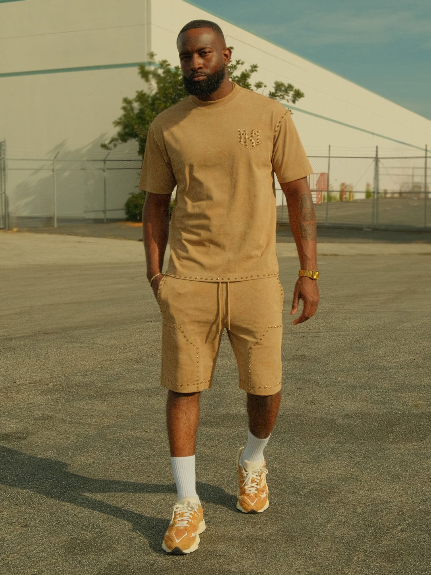 Set | M183 Prada Jersey Short Set - Mocha