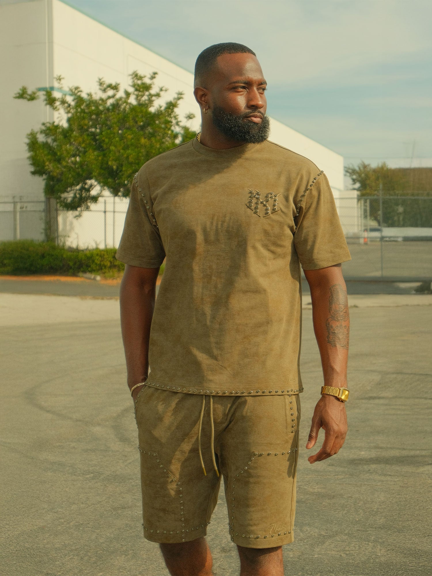 Set | M183 Prada Jersey Short Set - Olive