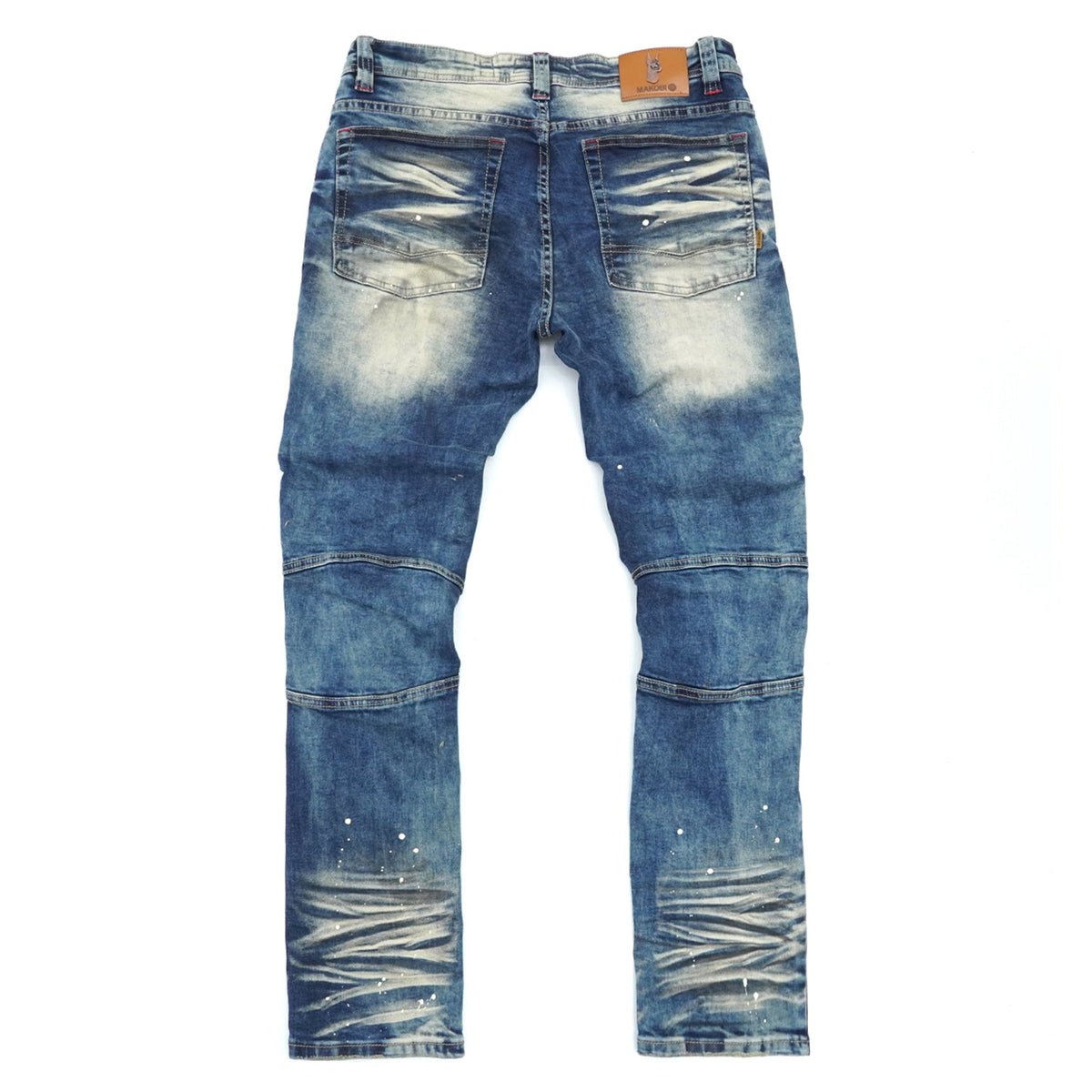 Makobi Daytona Biker Jeans in Dirt, detail view