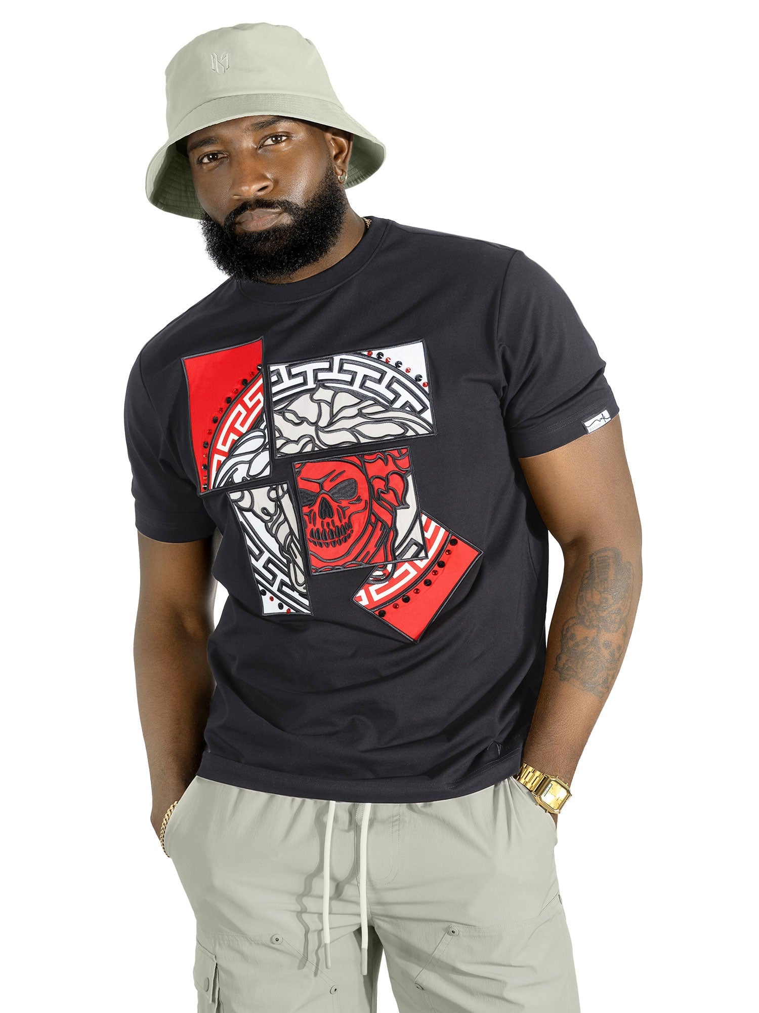 Jersey Shirt | M193 Bianco Medusa Tee - Black