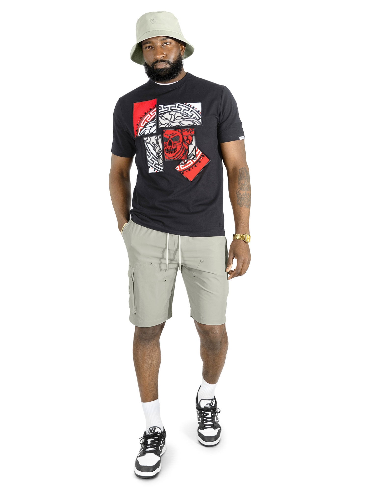 Jersey Shirt | M193 Bianco Medusa Tee - Black