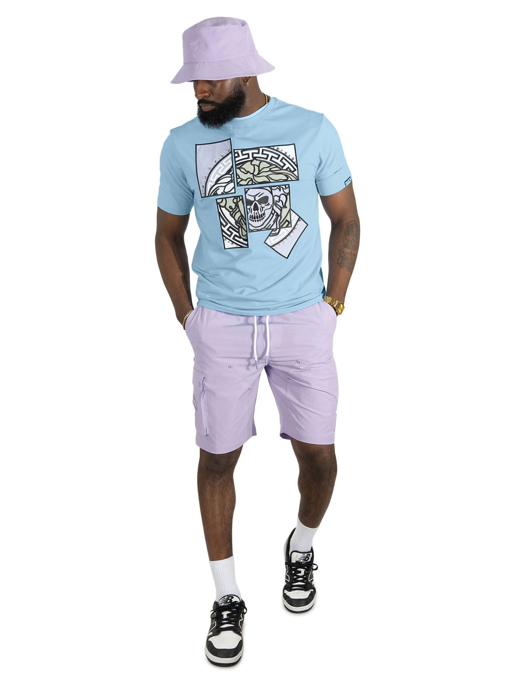 Jersey Shirt | M193 Bianco Medusa Tee - Light Blue