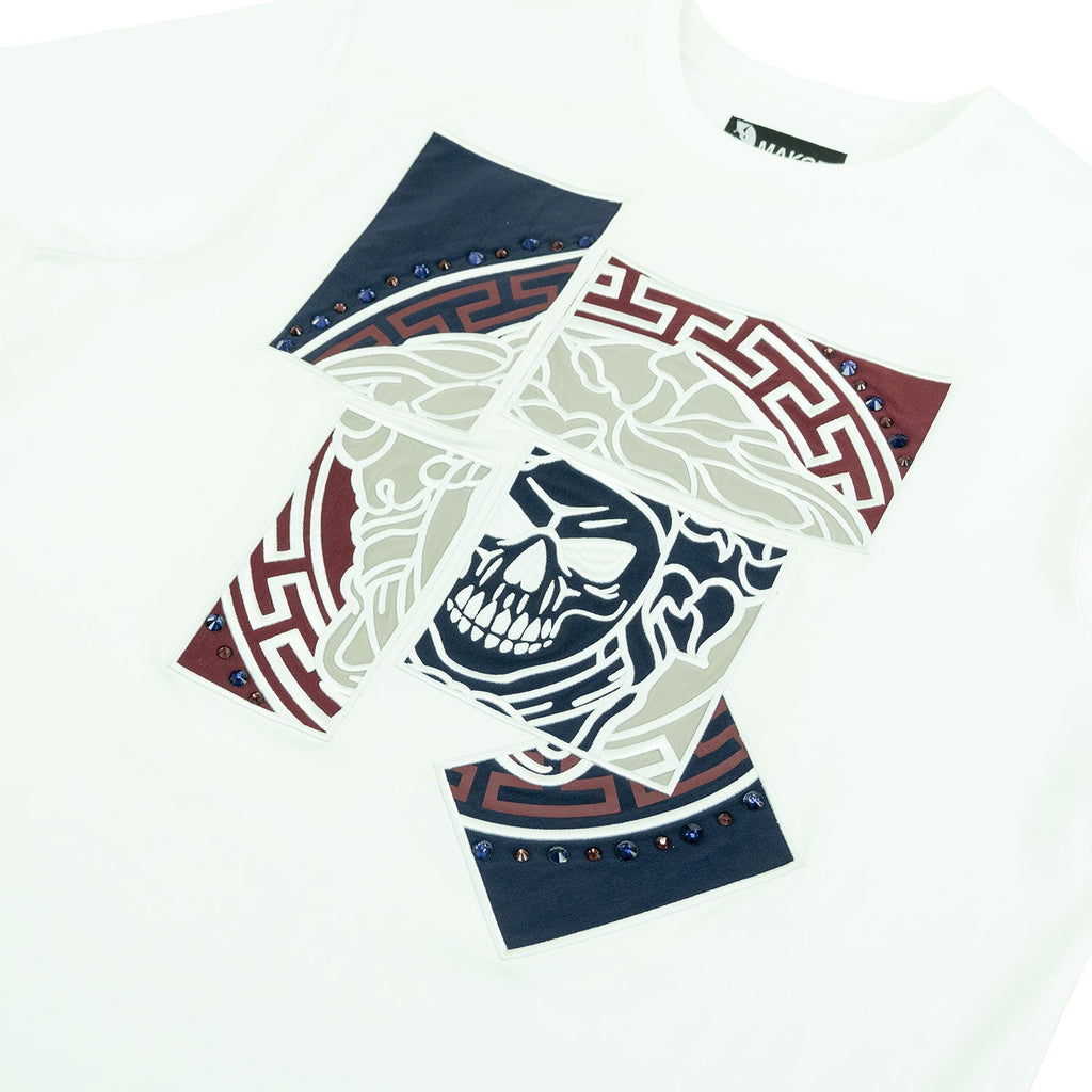Jersey Shirt | M193 Bianco Medusa Tee - White Navy