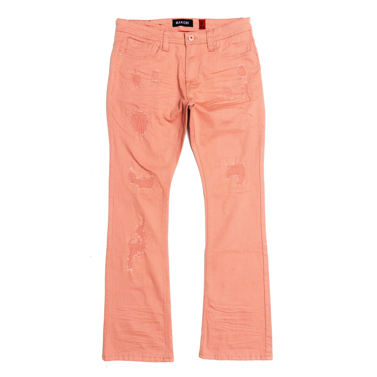 Makobi Benini Twill Stacked Jeans in Rose, product photo