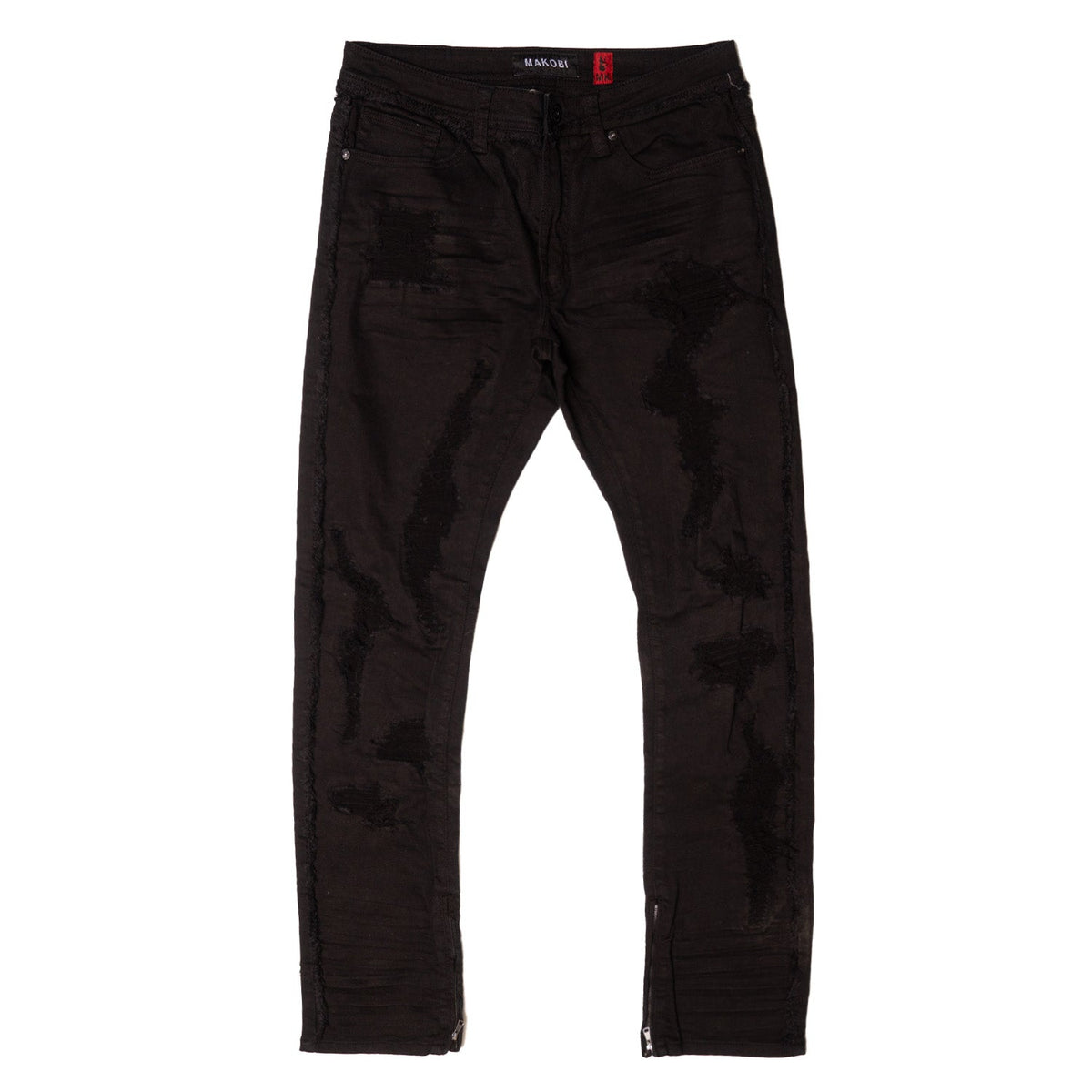 Makobi Danielli 34” Semi Stacked Jeans in Jet Black, product photo