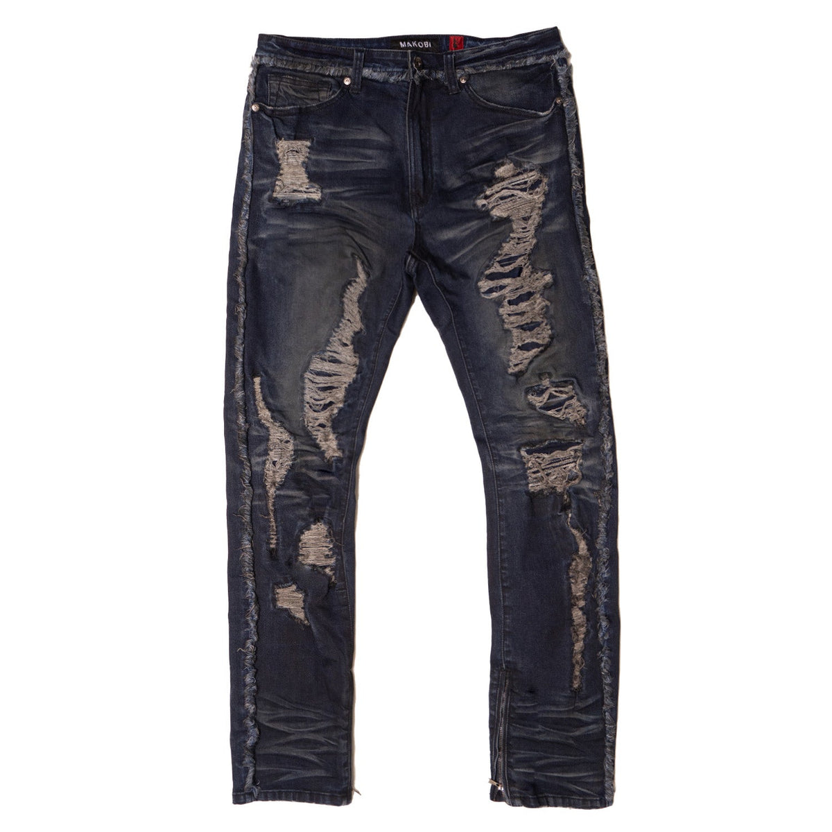 Makobi Danielli 34" Semi Stacked Jeans in Vintage, front view