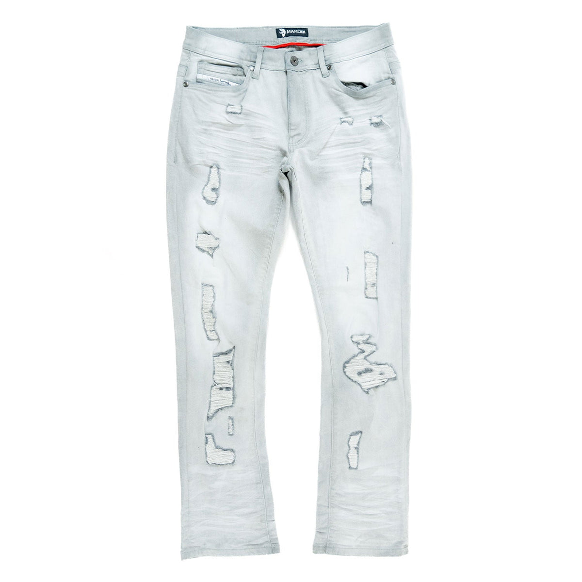 Makobi Moreli Jeans in Gray, front view