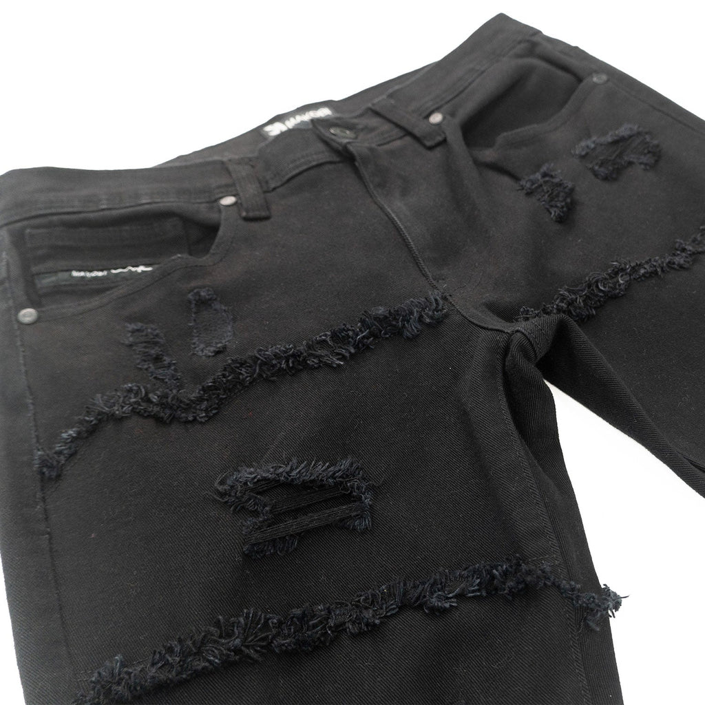 Stacked Pants |M1984 Pastoni Jeans -  Jet Black