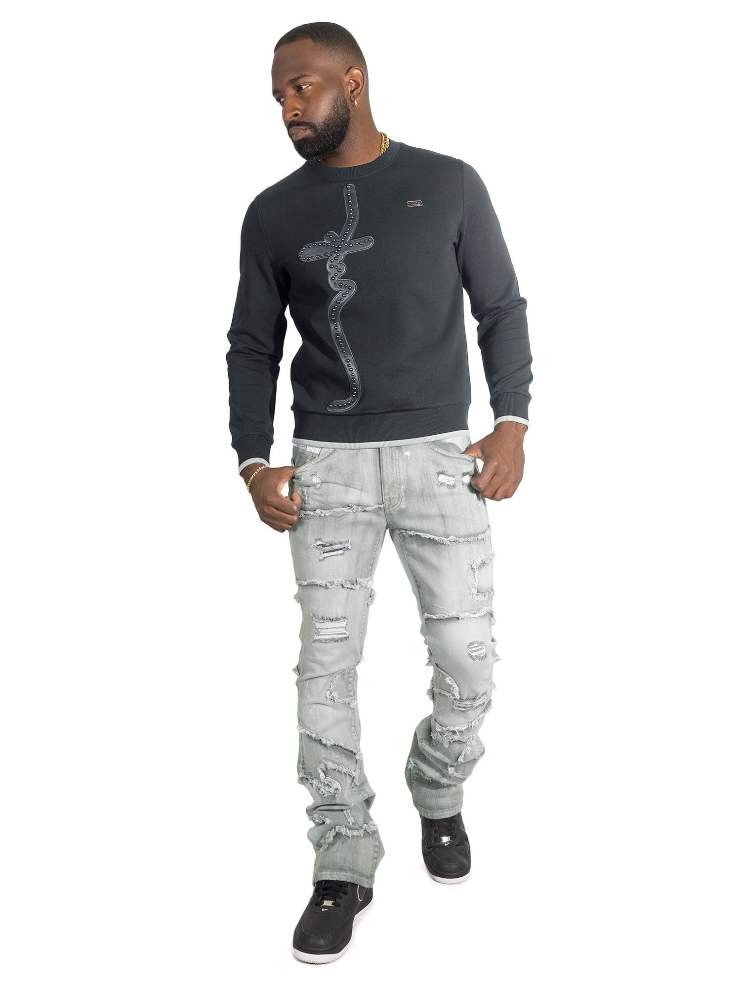 Stacked Pants |M1984 Pastoni Jeans - Gray