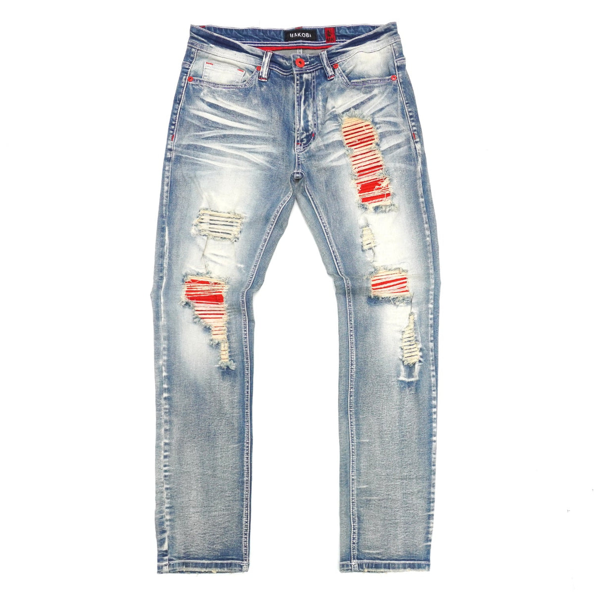Makobi Leaders Denim Jeans, Light Wash, product photo