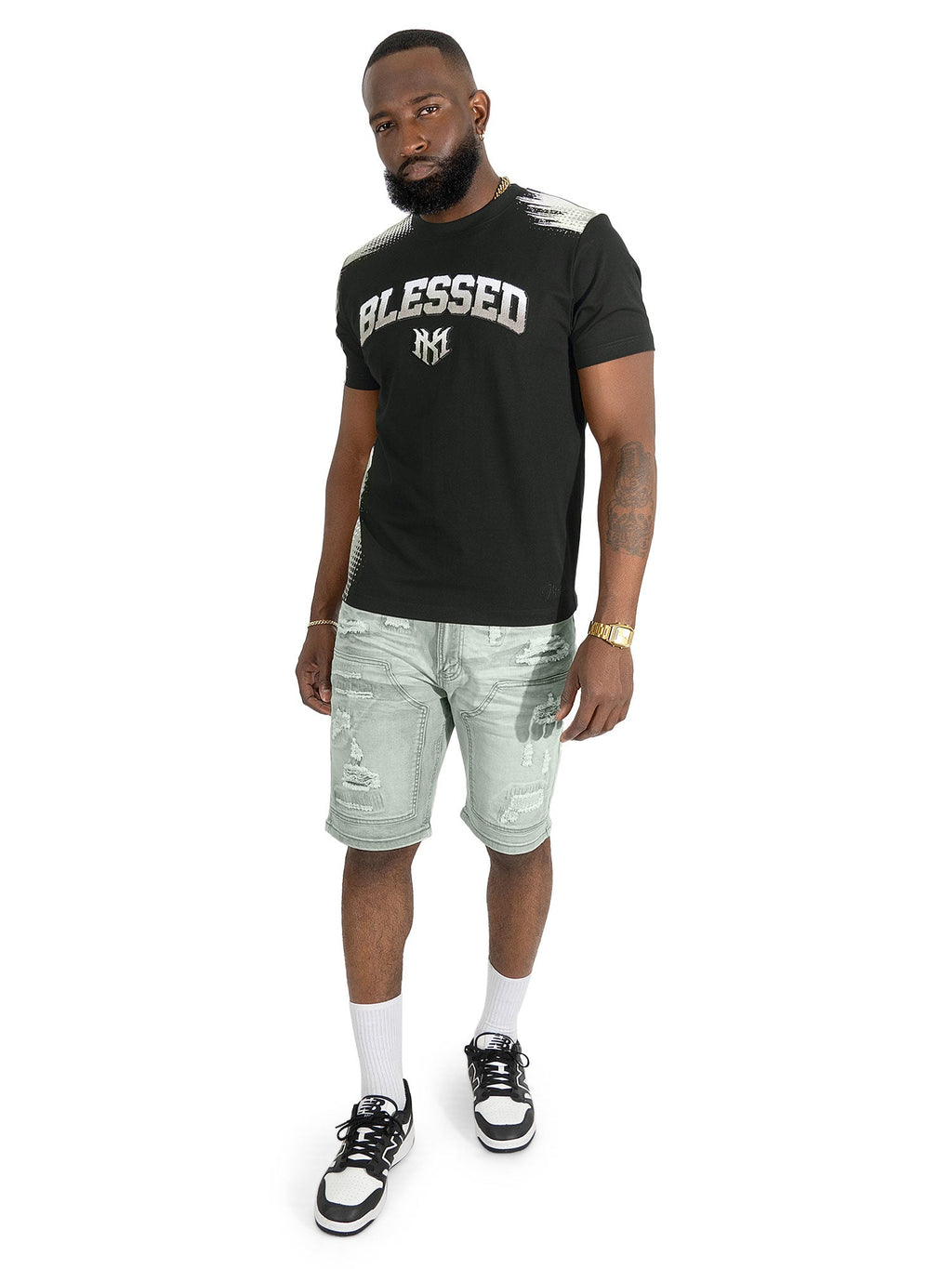 Jersey Shirt | M261 Bendito Blessed Tee - Black