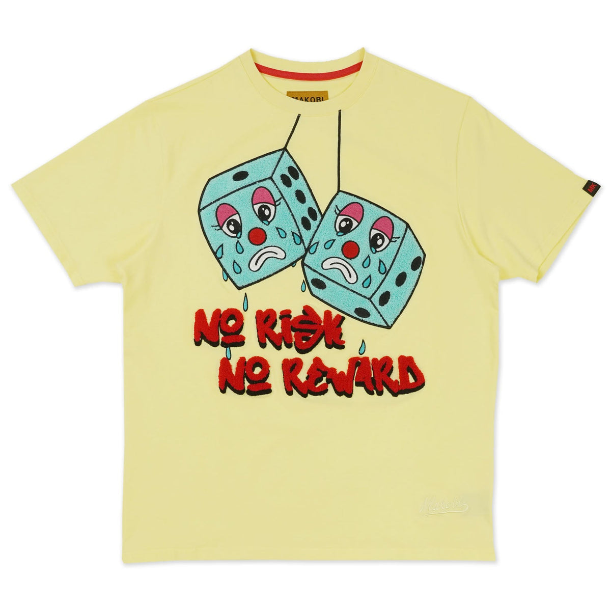 Makobi No Risk No Reward Tee, Yellow, product front