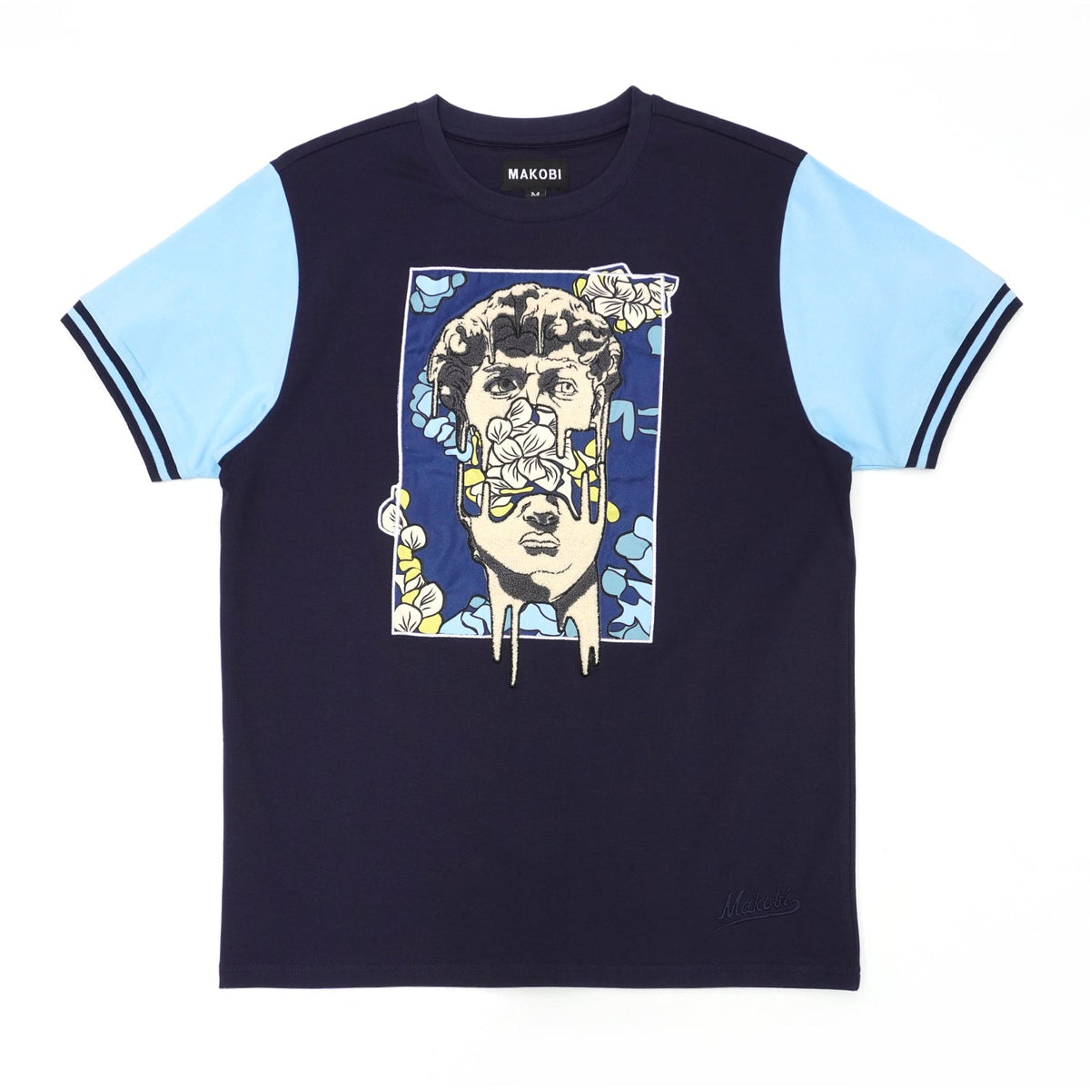 Makobi David Tee in Navy, front view