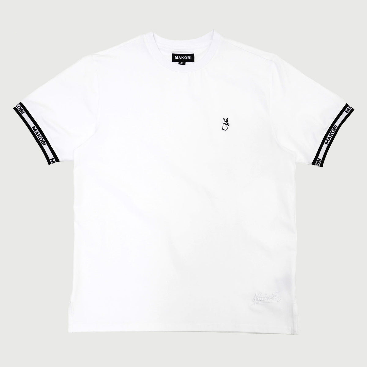 Makobi Essential Spring Tee, White, front view