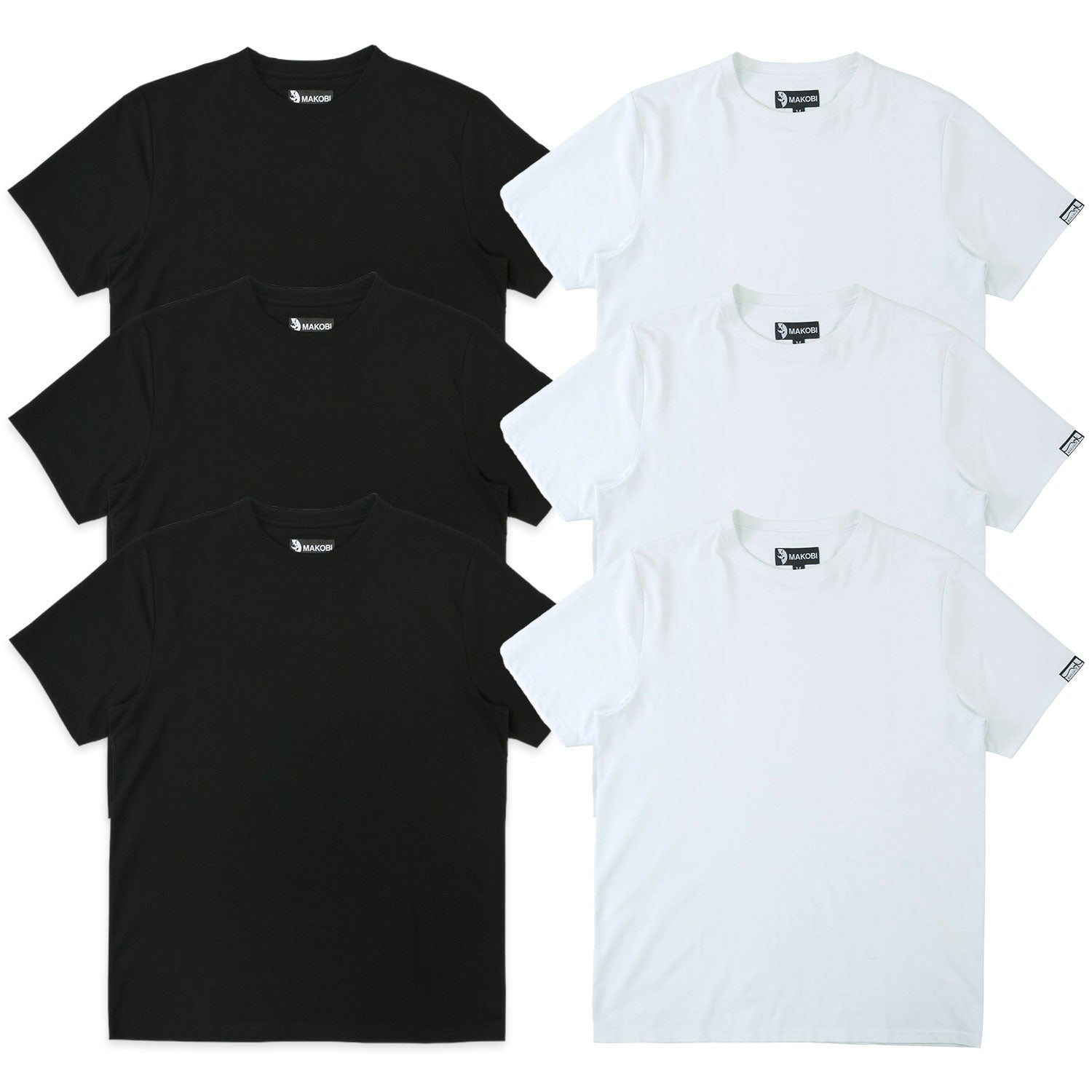 Tee | M303 Makobi Essentials Bundle of 6 - Black & White
