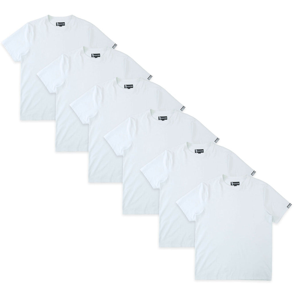 Tee | M303 Makobi Essentials Bundle of 6 - White