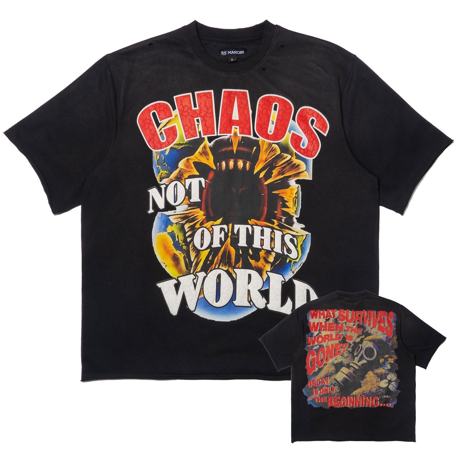 M318 Chaos Oversized T-shirt - Black