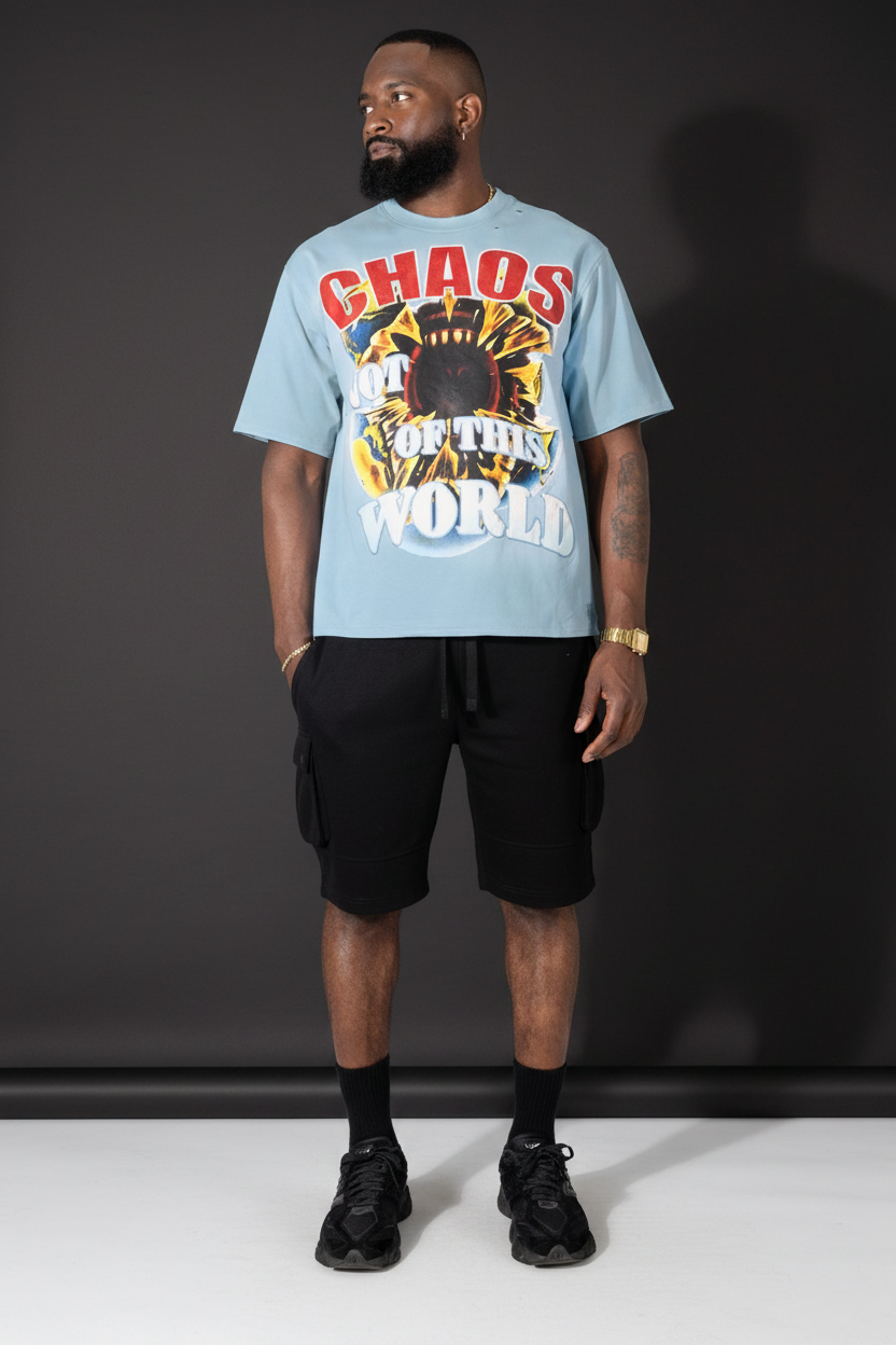 M318 Chaos Oversized T-shirt - Blue