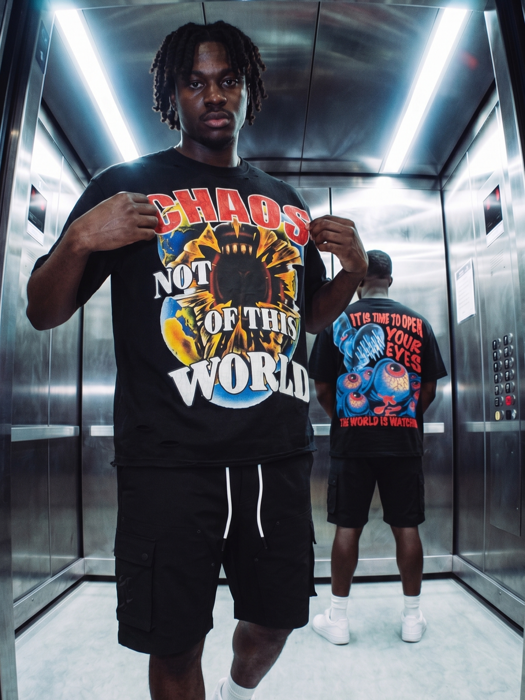 M318 Chaos Oversized T-shirt - Black