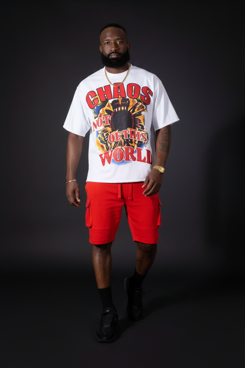 M318 Chaos Oversized T-shirt - White