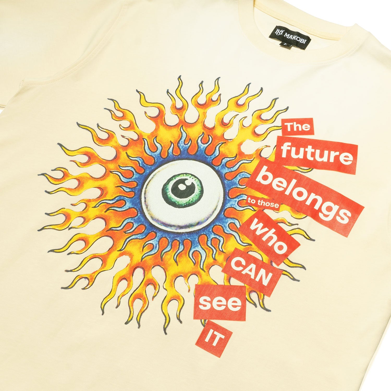 M360 The World is Watching Oversized T-shirt - Natural