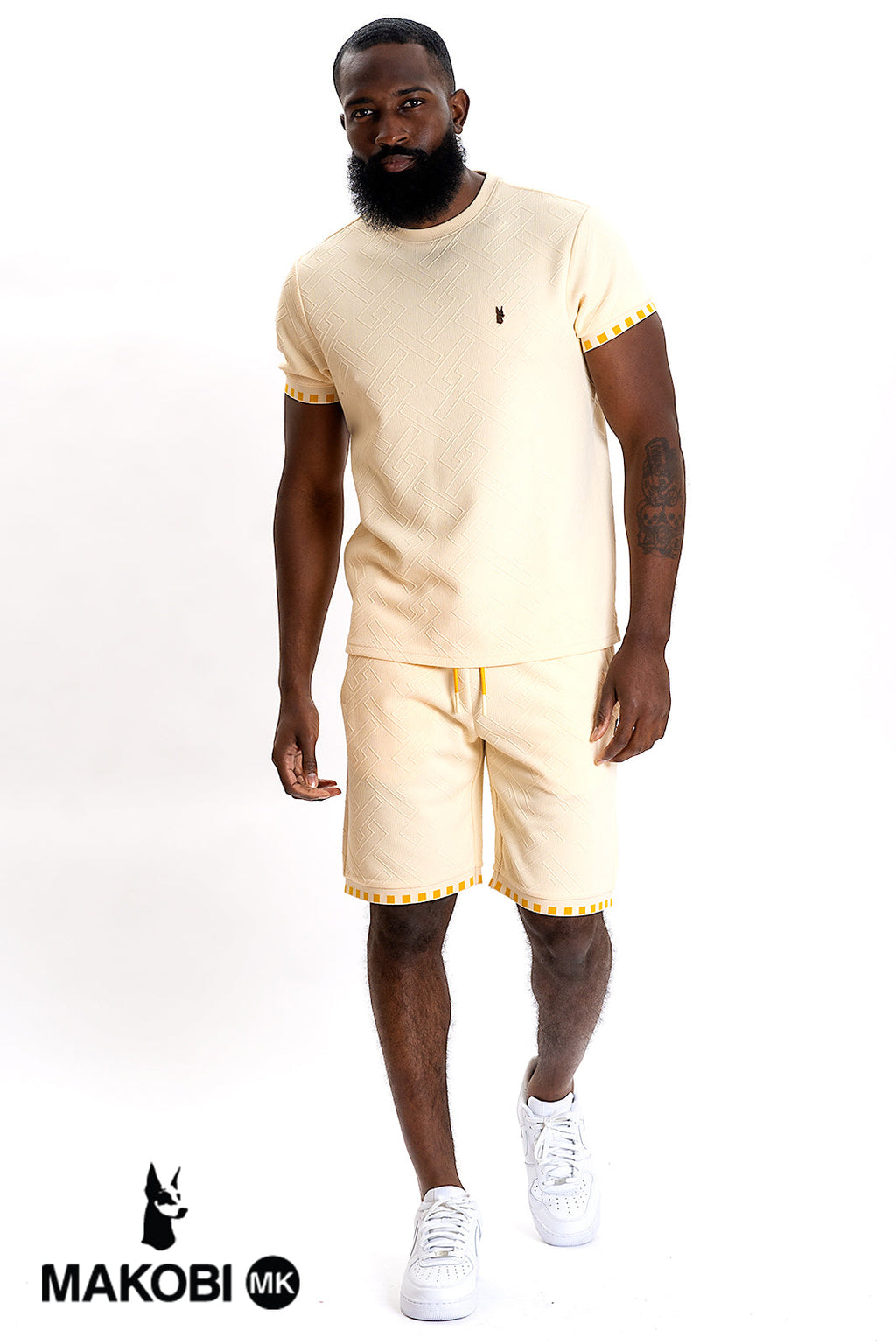 M963 Bianchi Jacquard Shorts - Natural