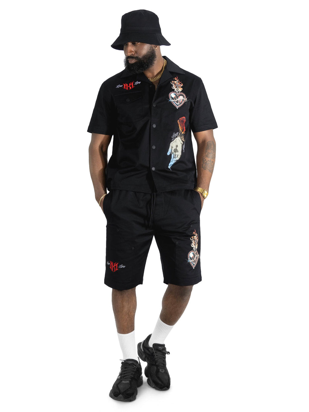 Set | M414 Vivere Twill Short Set - Black