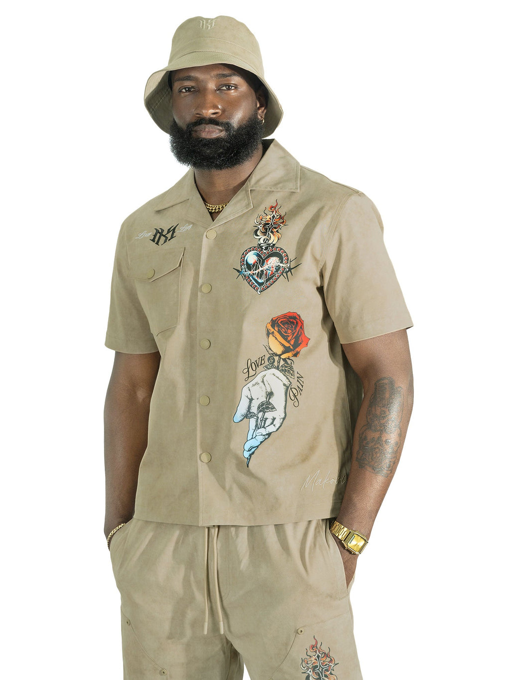 Set | M414 Vivere Twill Short Set - Khaki