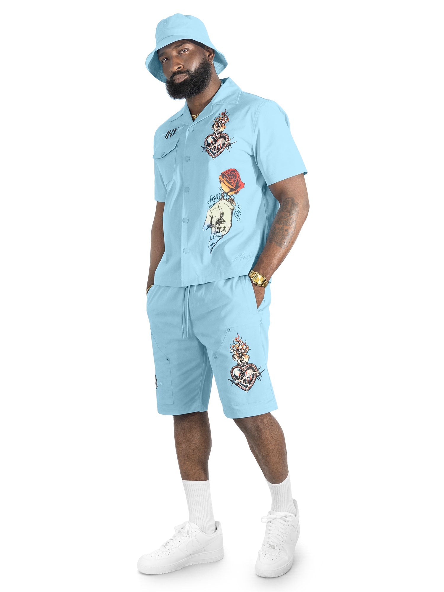 Set | M414 Vivere Twill Short Set - Blue