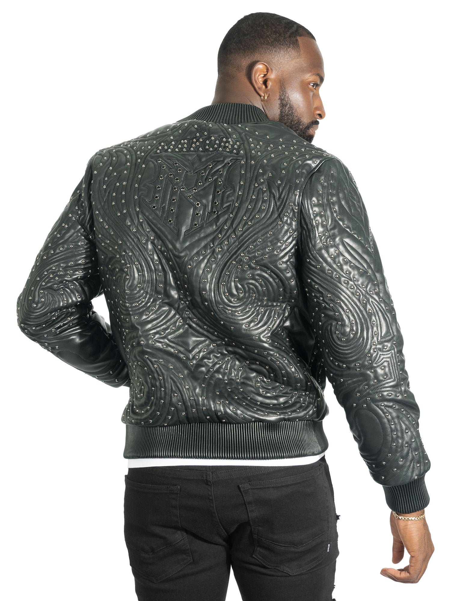 Jacket| M4208 Lorenzo Vegan Leather Jacket- Black