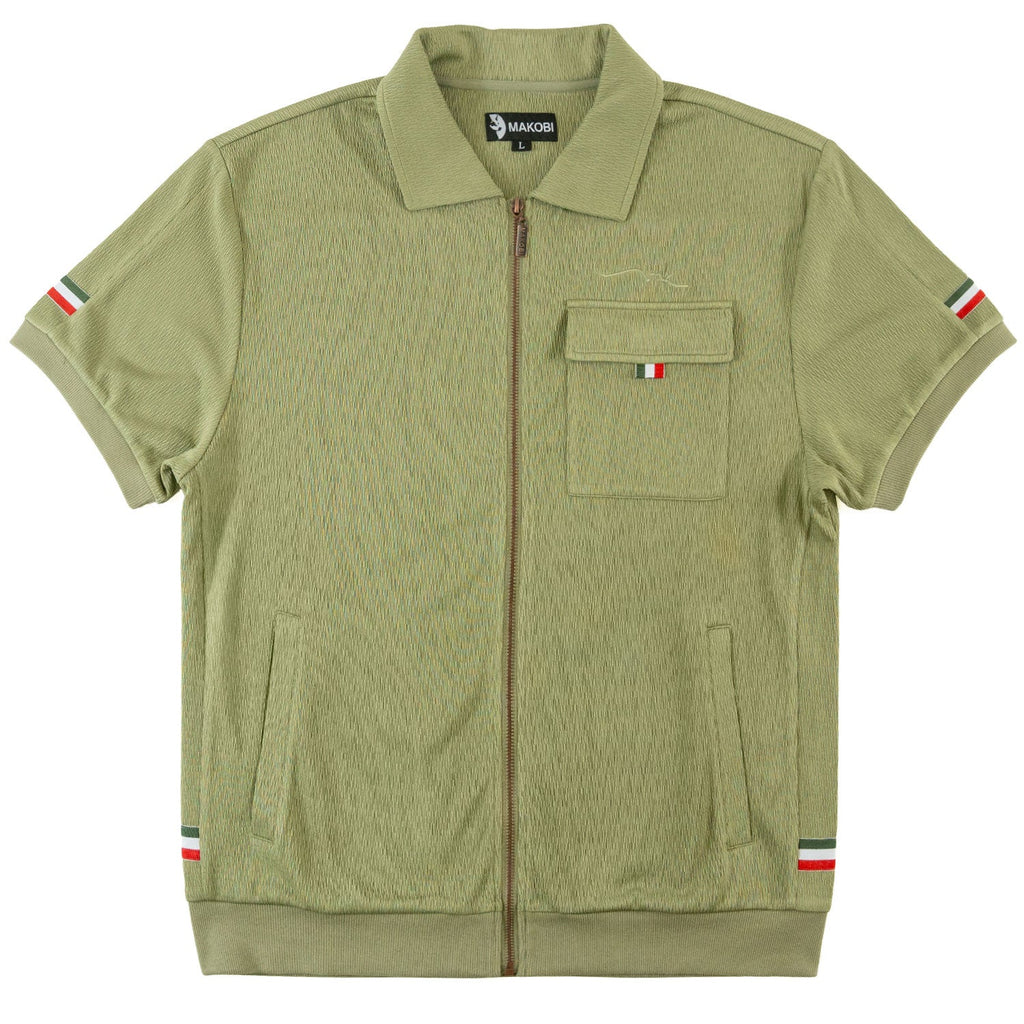 M428 Moreli Knit Short Sets - Olive